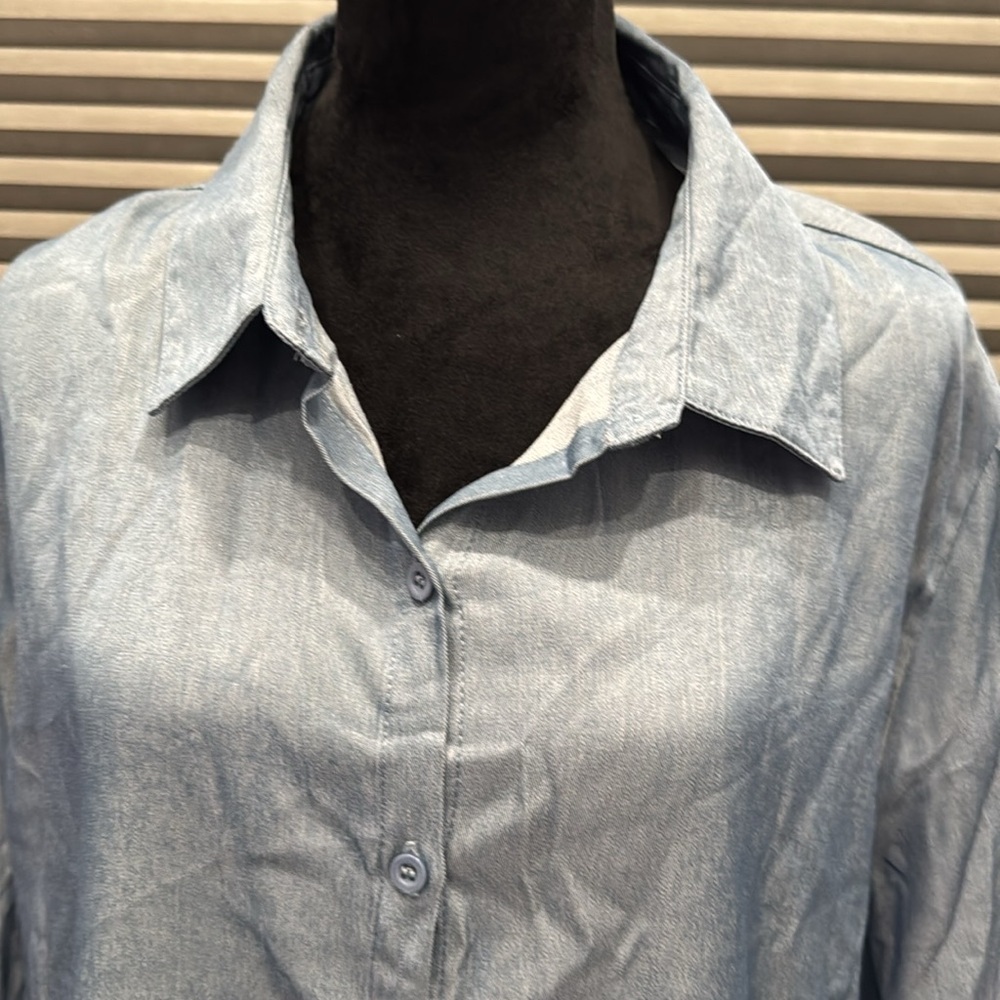 Blue Button-Up Shirt - Picture 2 of 7